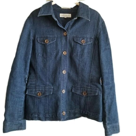 Jones New York Jackets & Blazers - JONES NEW YORK SPORT STRETCH JEAN JACKET